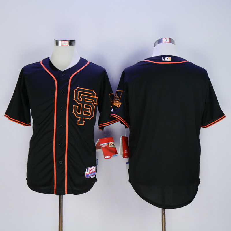 Men San Francisco Giants Blank Black SF MLB Jerseys